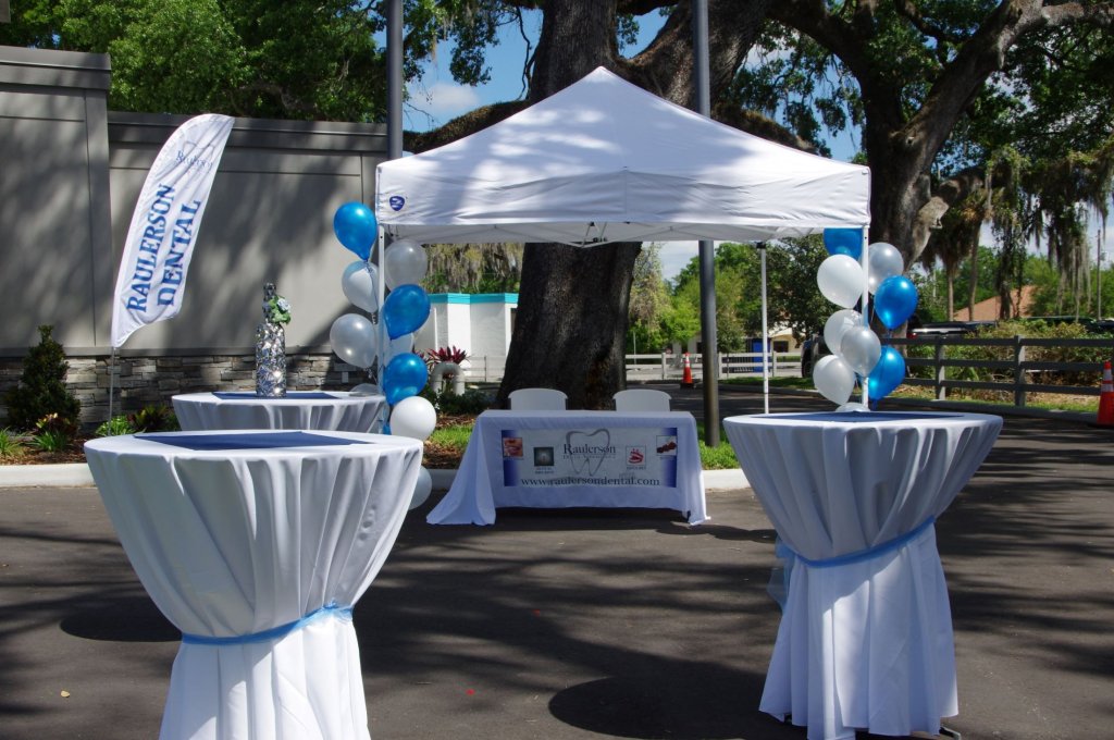 tables and tents at the {PRACTICE_NAME} grand opening