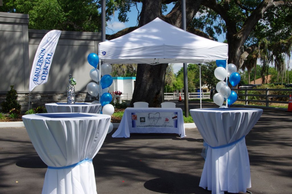tables and tents at the {PRACTICE_NAME} grand opening